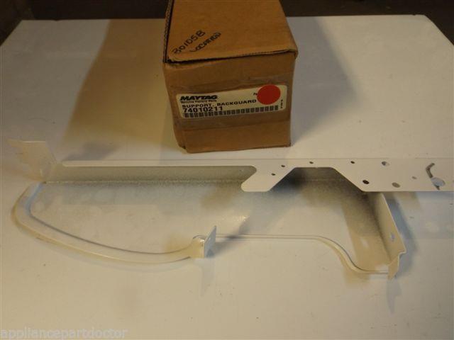 Maytag Amana Stove 74010211 Support, Backguard (lt-wht) NEW IN BOX Maytag Amana Stove 74010211 Support, Backguard (lt-wht) NEW IN BOX